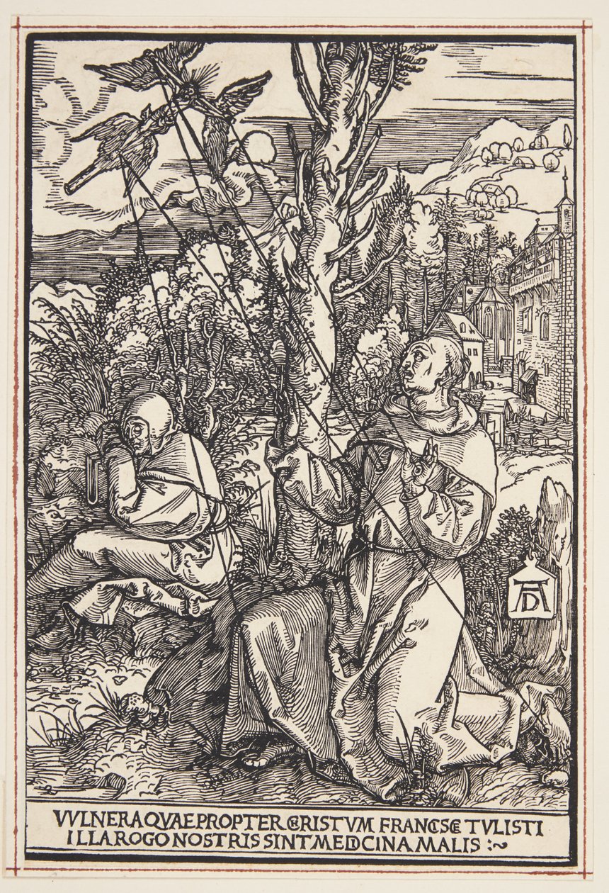 Sint Franciscus ontvangt de stigmata door Albrecht Dürer
