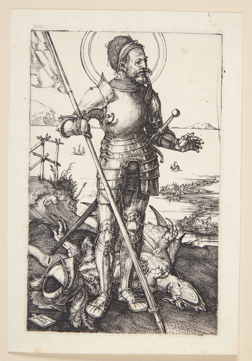 St. Georg te voet door Albrecht Dürer