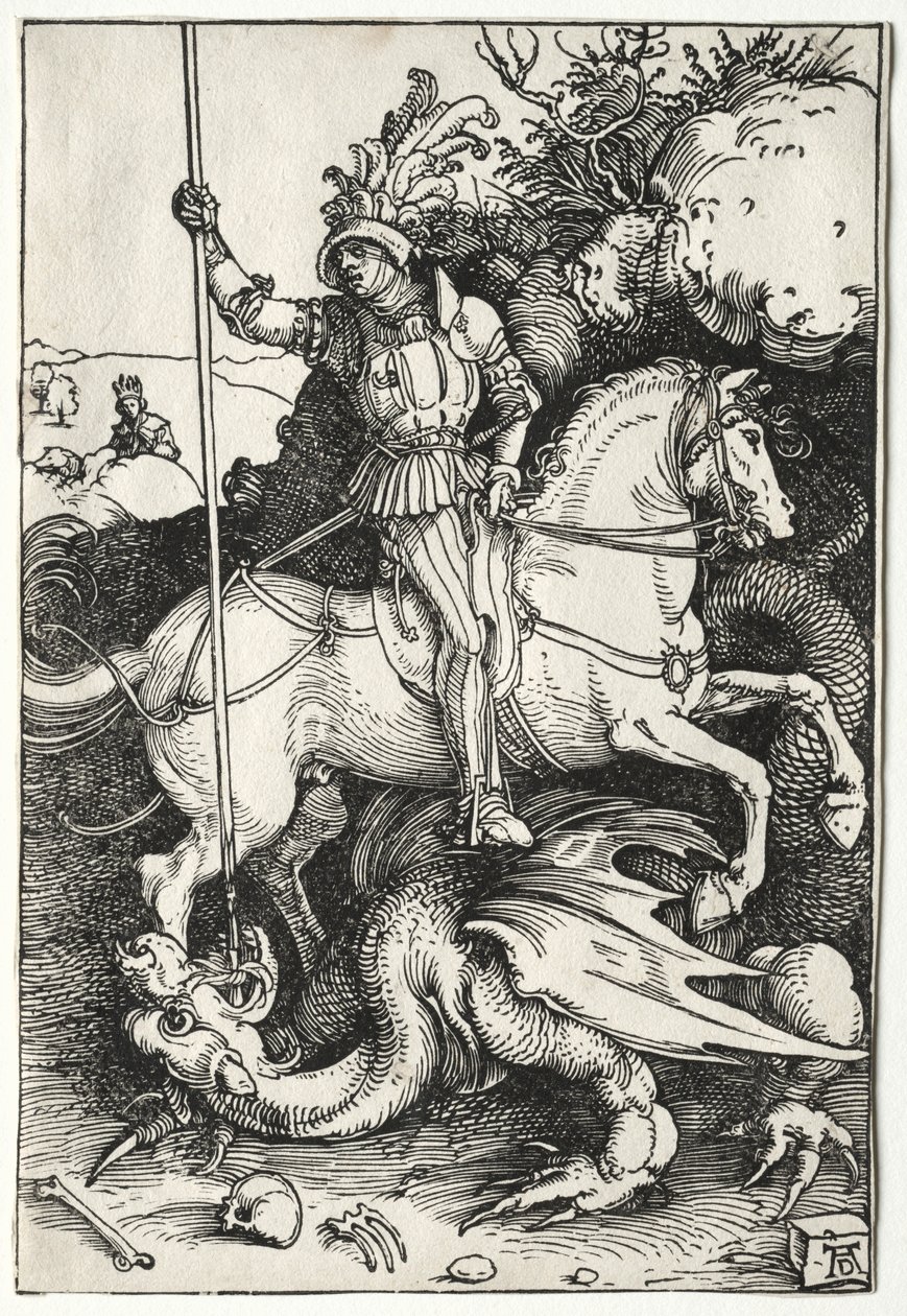 Sint-Joris Doodt de Draak, 1500s door Albrecht Dürer