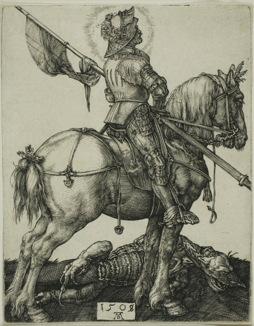 Sint-Joris te paard door Albrecht Dürer