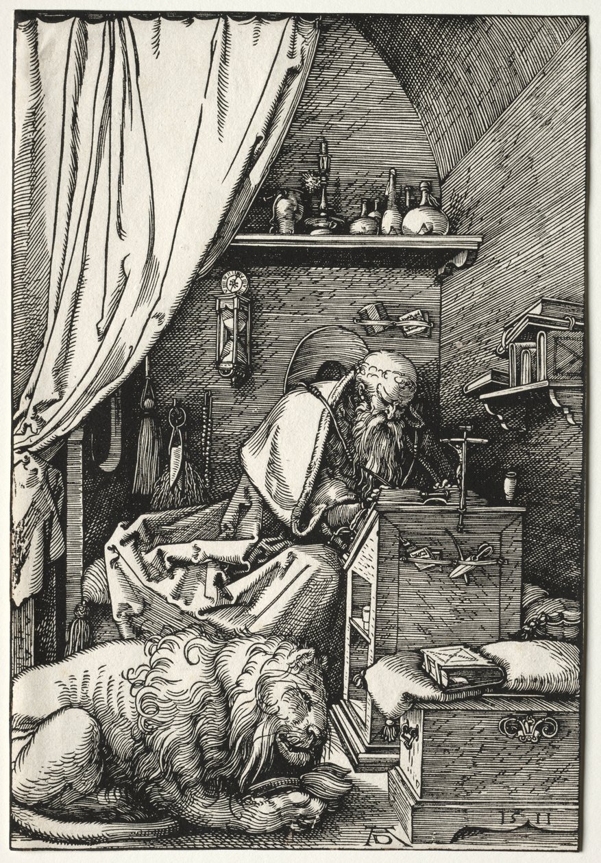 Sint Hiëronymus in Zijn Cel door Albrecht Dürer