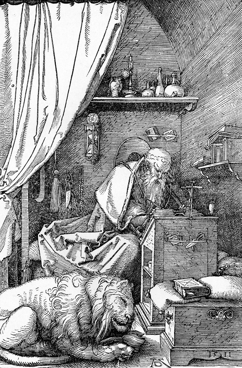 St. Hiëronymus in zijn cel, 1511 door Albrecht Dürer