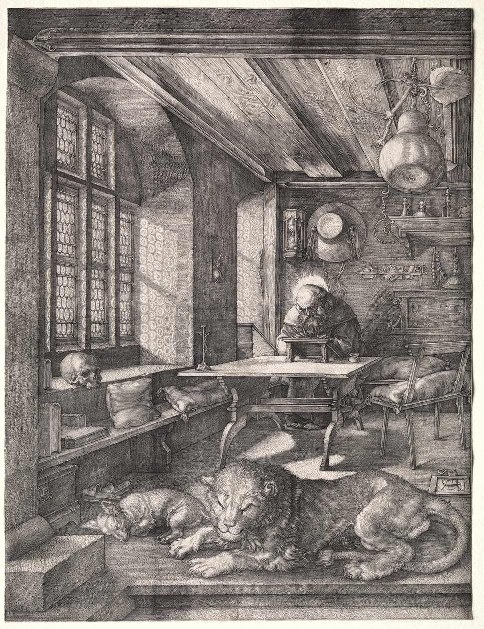 Sint Hiëronymus in Zijn Studie door Albrecht Dürer