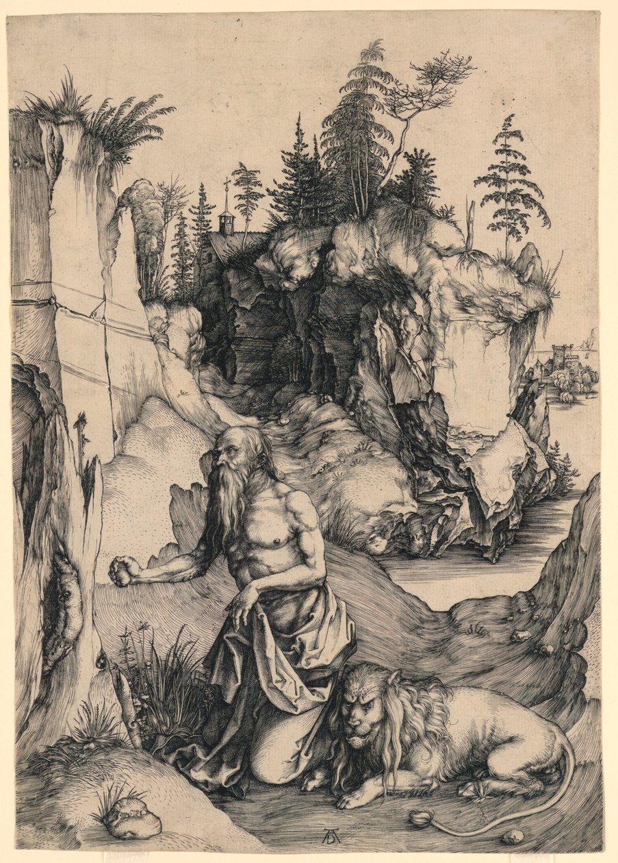 St. Hiëronymus in boetedoening door Albrecht Dürer