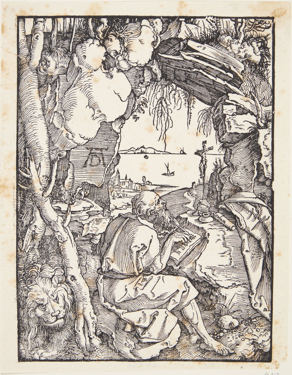 Sint Hiëronymus in de grot door Albrecht Dürer