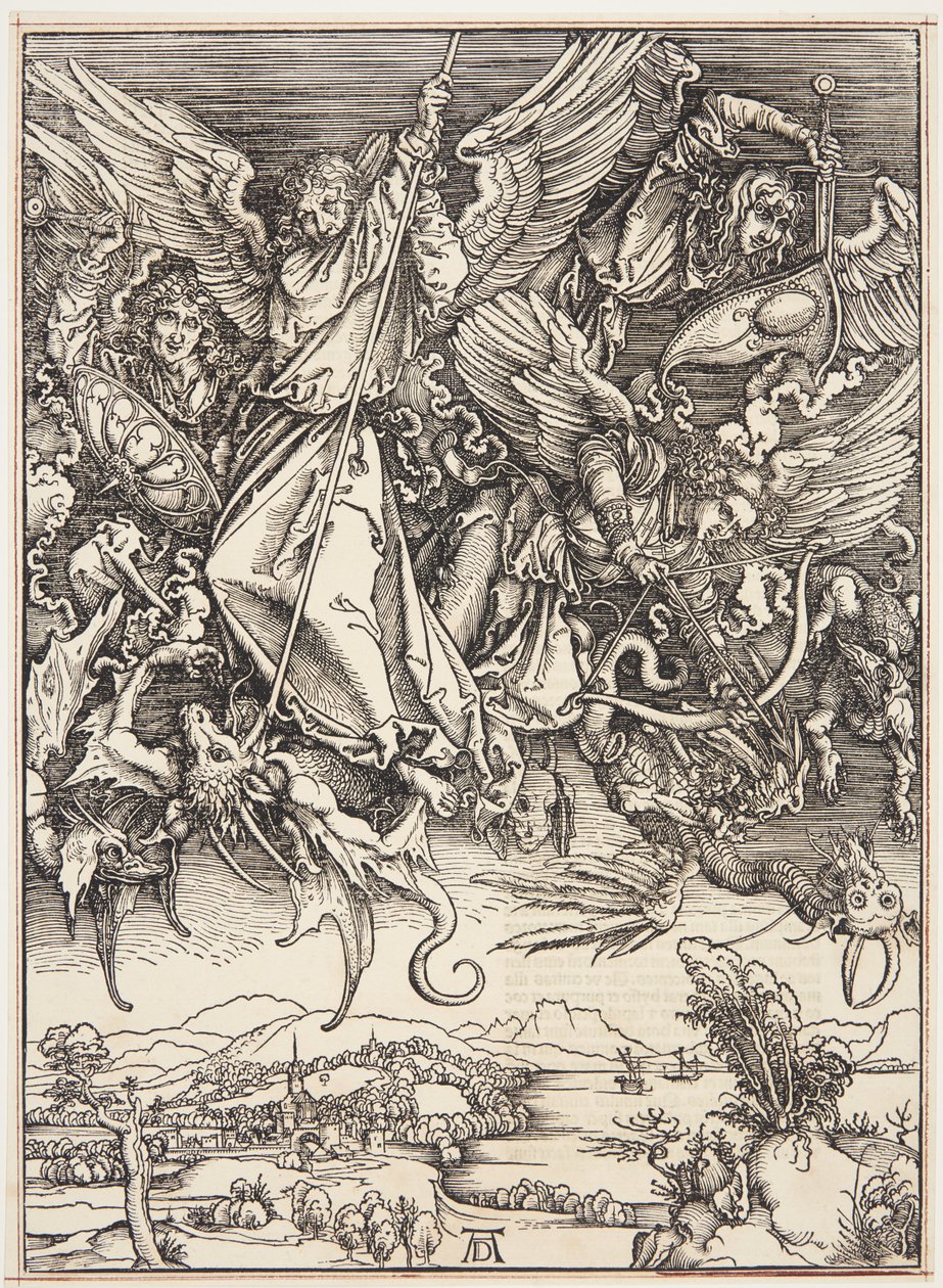 St. Michael Vechten tegen de Draak door Albrecht Dürer