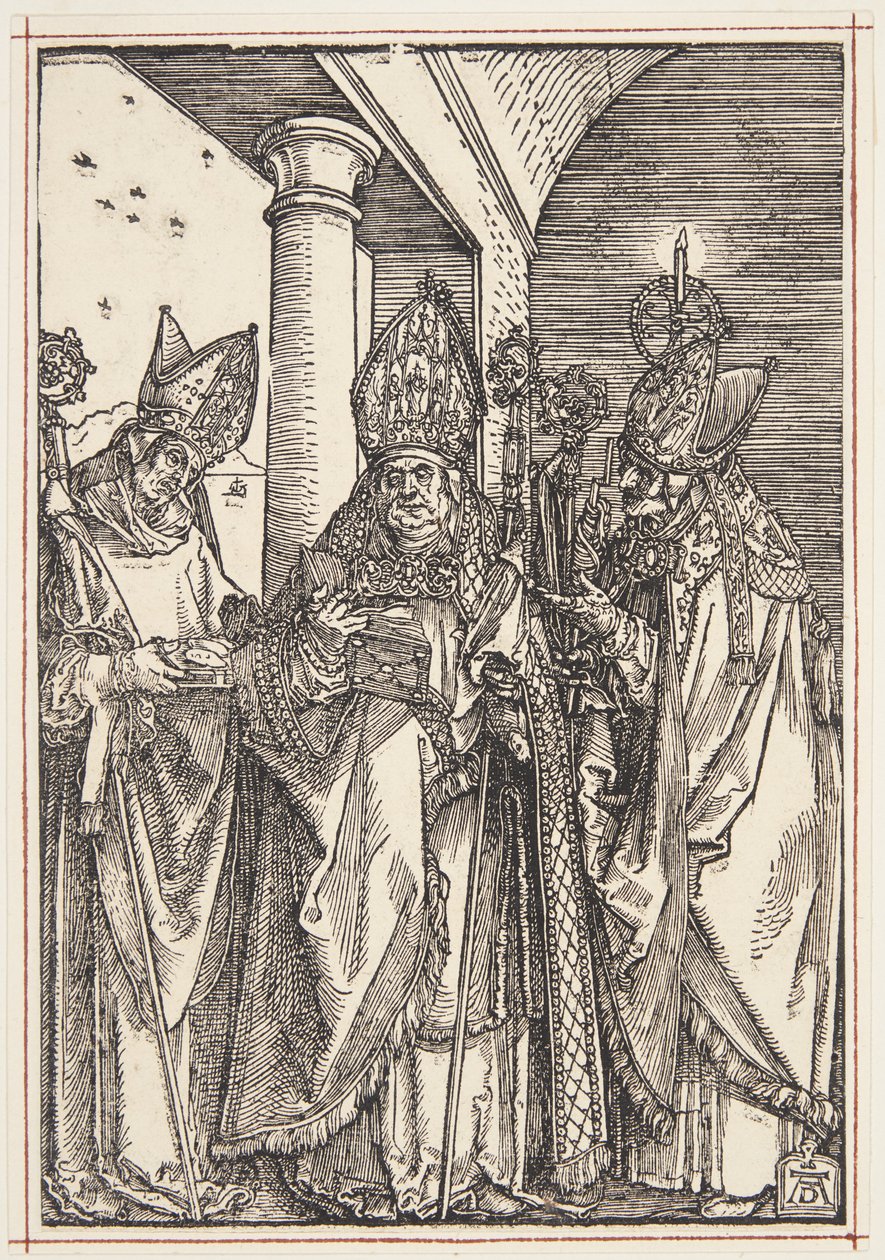 St. Nicolaas, Ulrich en Erasmus door Albrecht Dürer