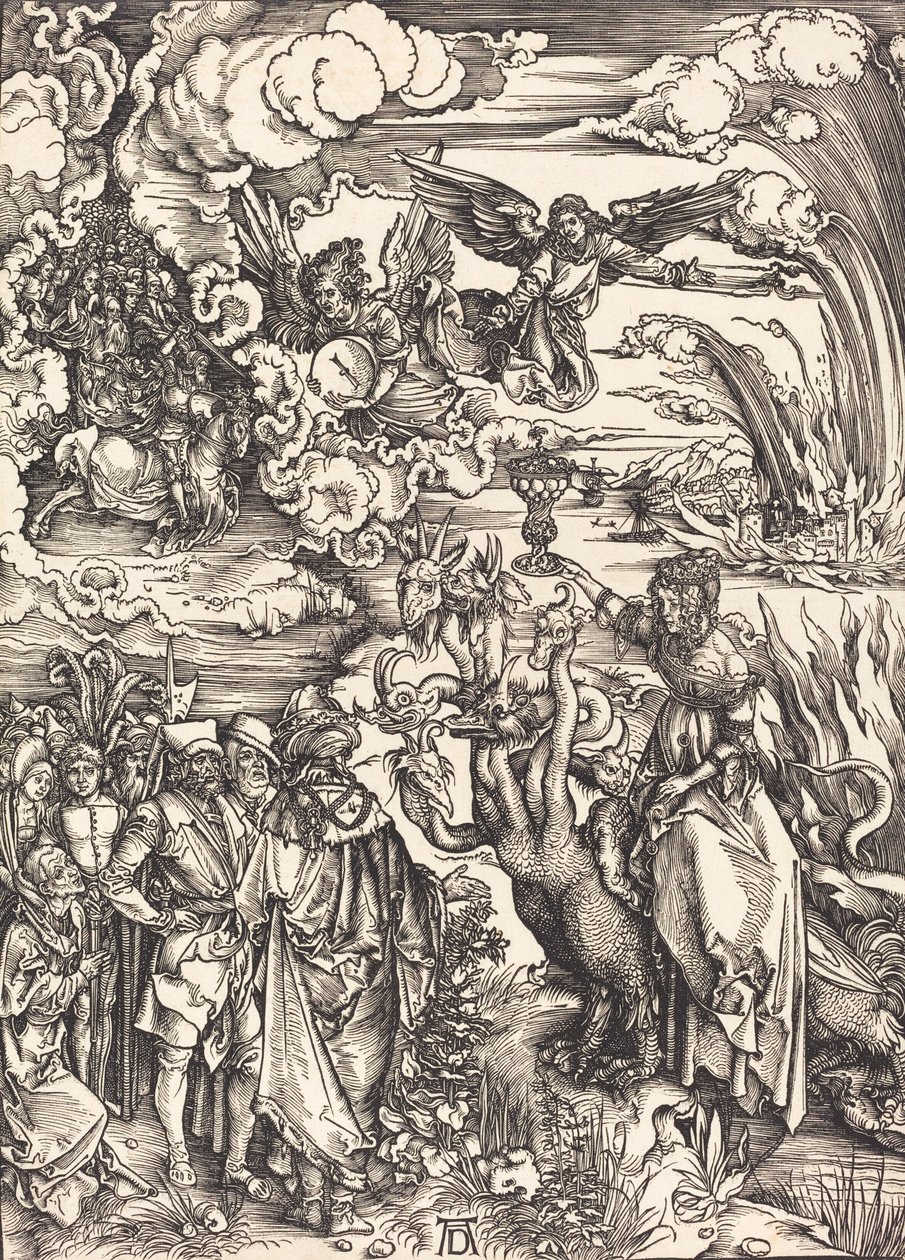 De Babylonische Hoer, waarschijnlijk ca. 1496-1498 door Albrecht Dürer