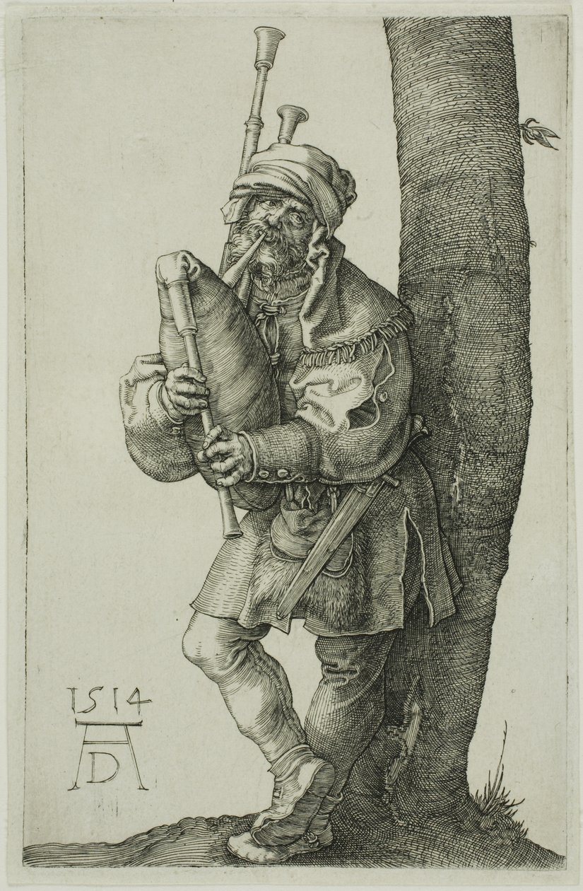 De doedelzakspeler door Albrecht Dürer