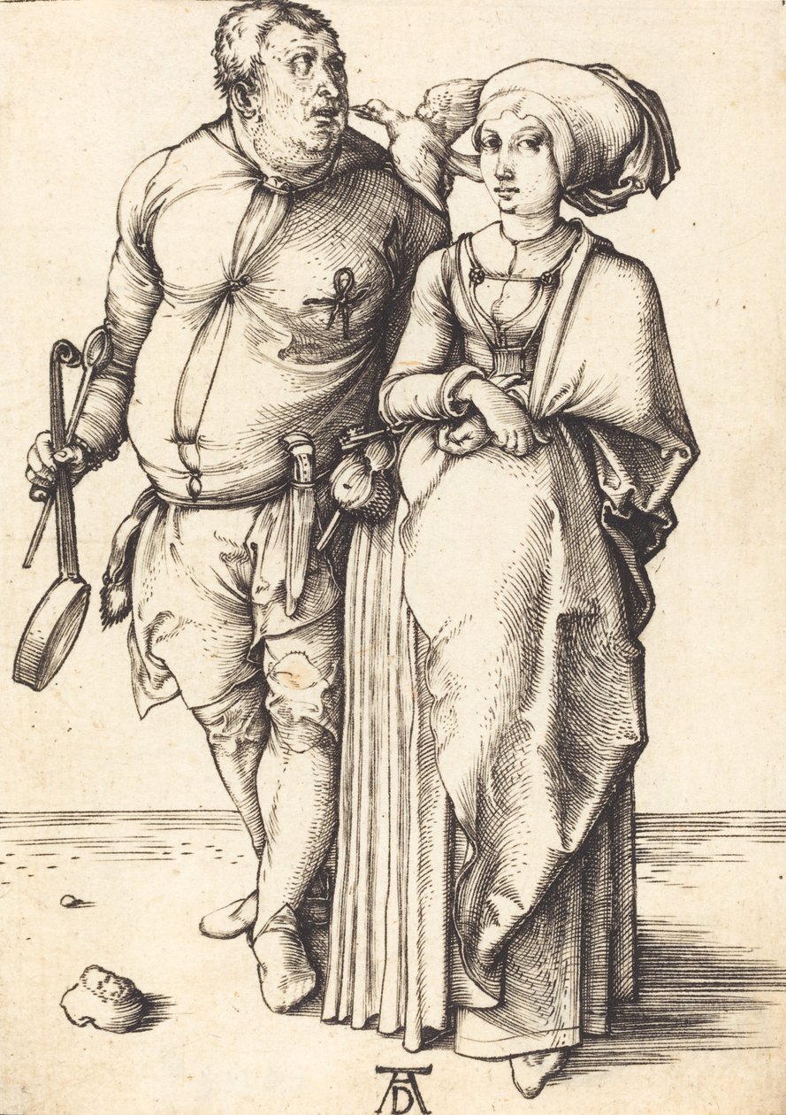 De Kok en Zijn Vrouw, ca. 1496-1497 door Albrecht Dürer
