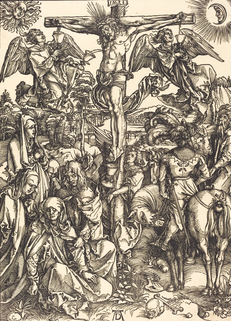 De Kruisiging, ca. 1497-1498 door Albrecht Dürer