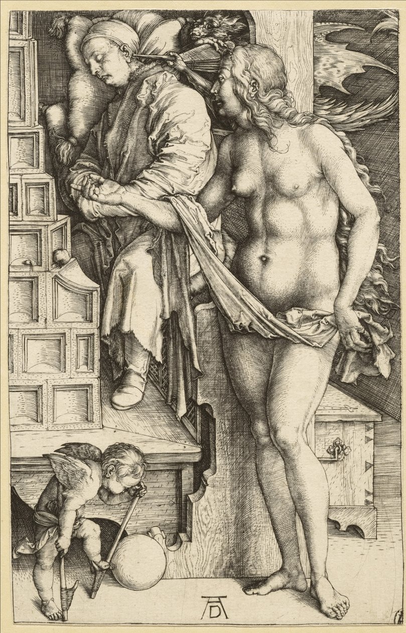 De droom van de dokter, 1497-98 door Albrecht Dürer