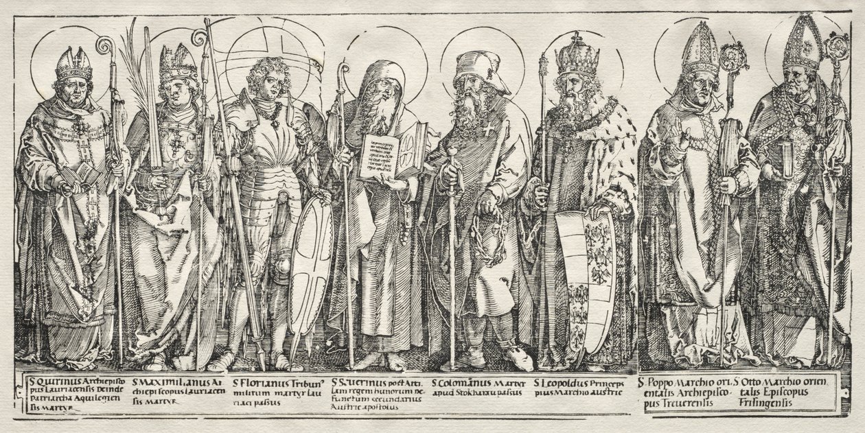 De Acht Heiligen van Oostenrijk door Albrecht Dürer