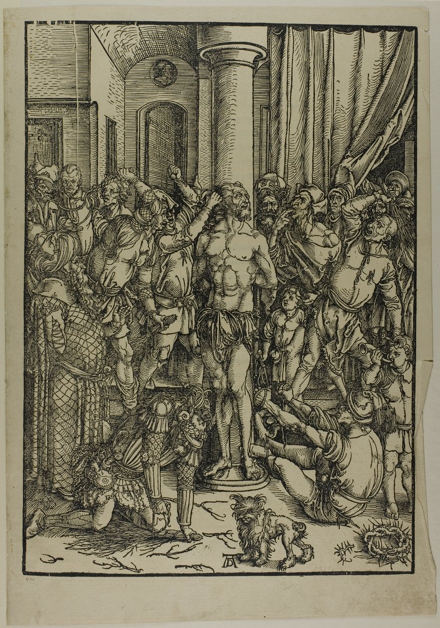 De geseling, uit De Grote Passie door Albrecht Dürer