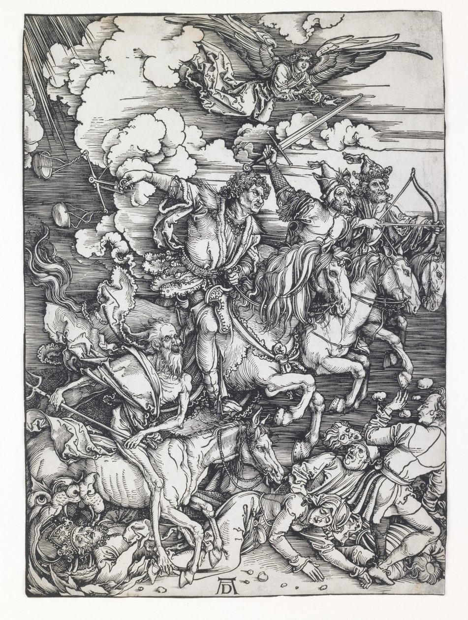 De vier ruiters van de Apocalyps door Albrecht Dürer