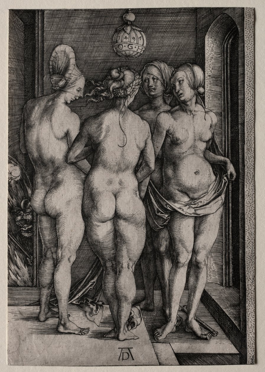 De vier heksen vier naakte vrouwen, 1497 door Albrecht Dürer