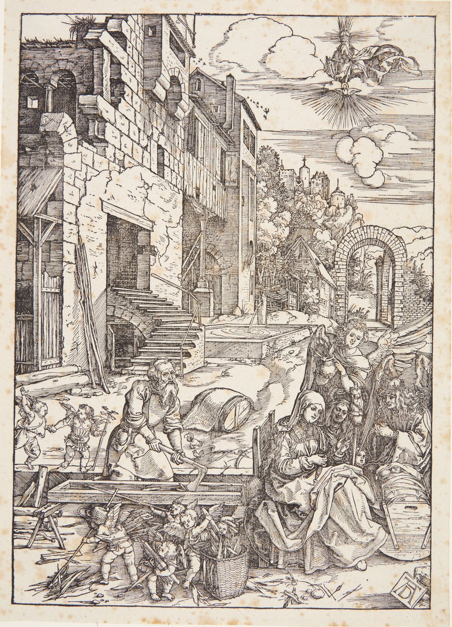 De Heilige Familie in Egypte door Albrecht Dürer