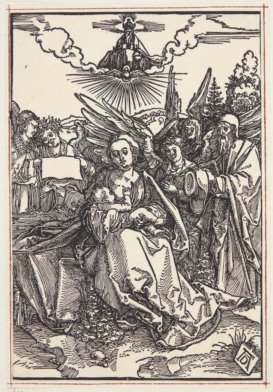 De Heilige Familie met vijf engelen door Albrecht Dürer
