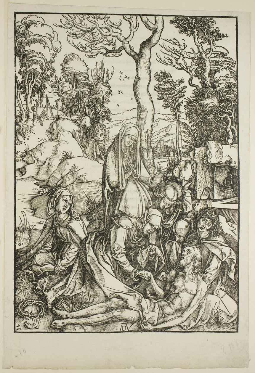 De Klaagzang, uit De Grote Passie door Albrecht Dürer