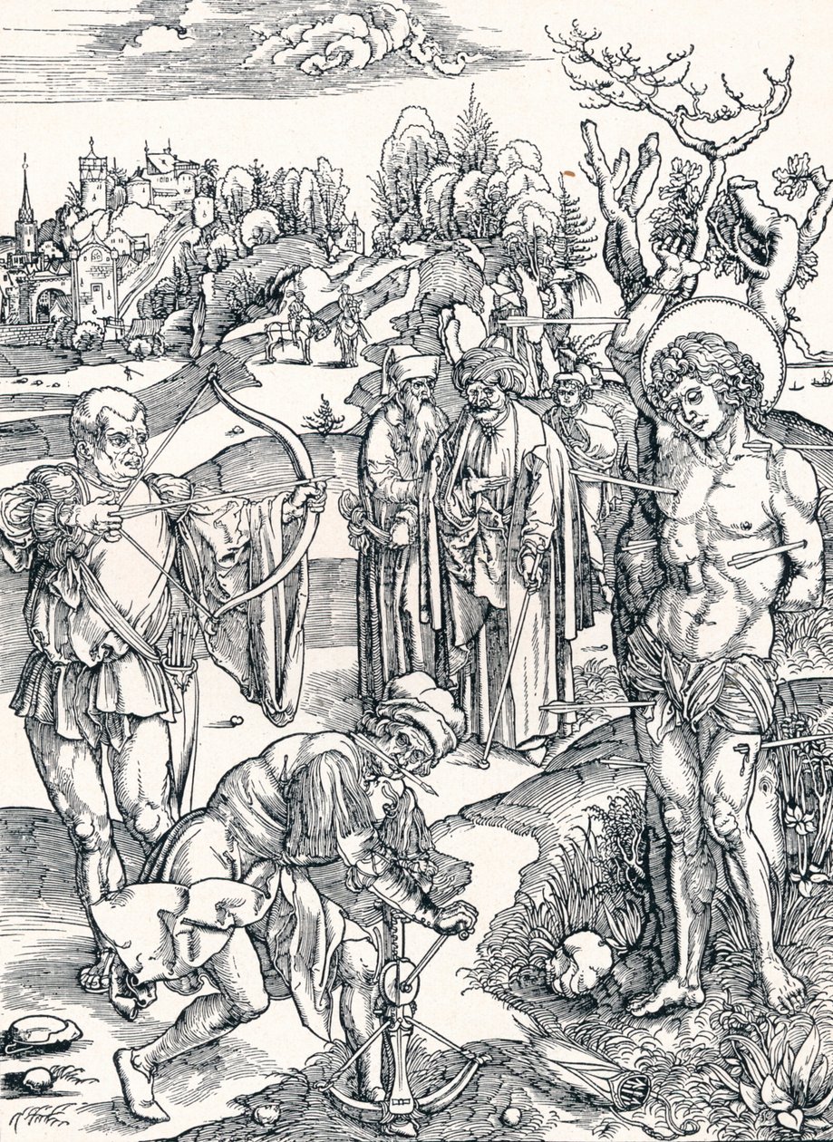 Het martelaarschap van St. Sebastian door Albrecht Dürer