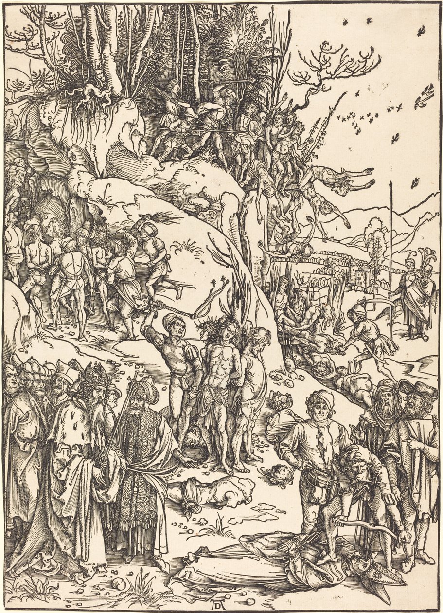 Het Martelaarschap van de Tienduizend door Albrecht Dürer