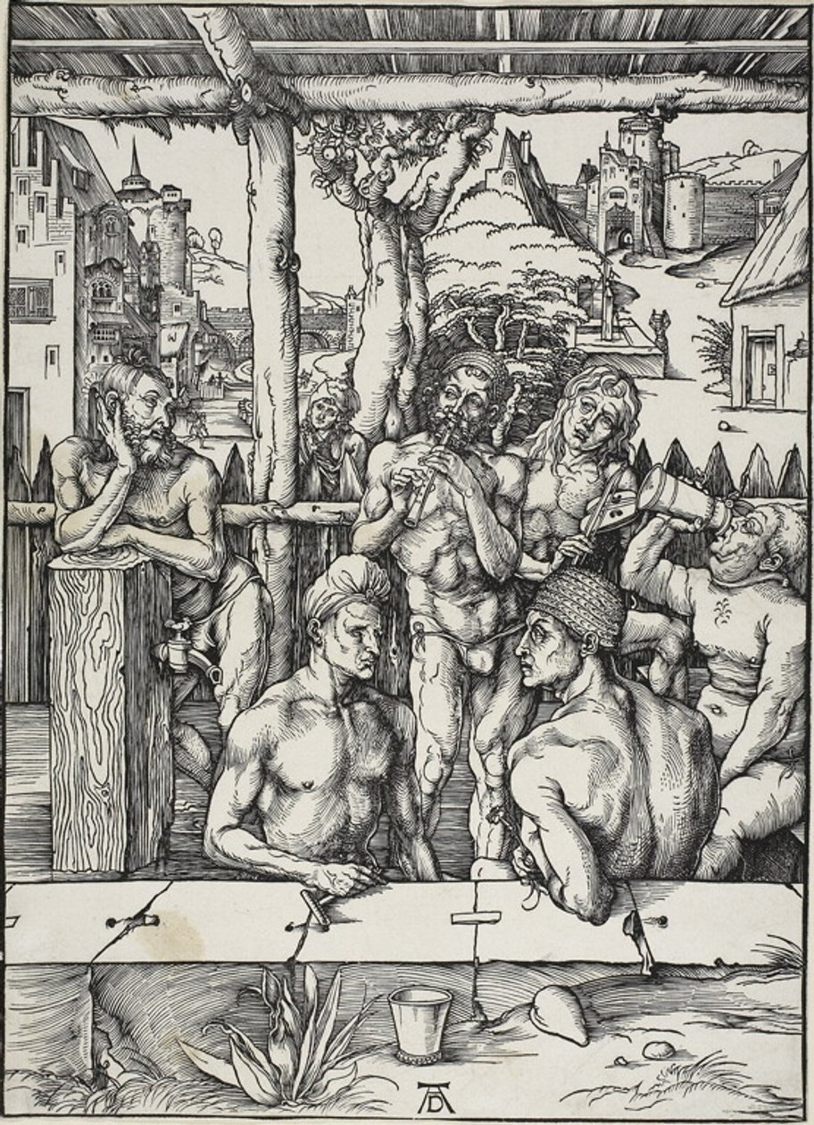 Het mannenbad door Albrecht Dürer