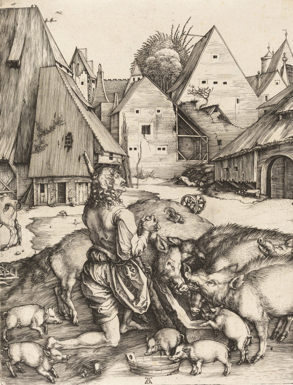 De Verloren Zoon, c. 1496 door Albrecht Dürer