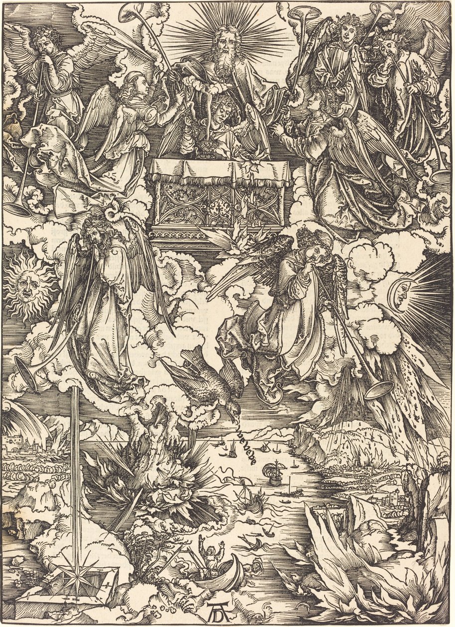 De Zeven Engelen met de Trompetten door Albrecht Dürer