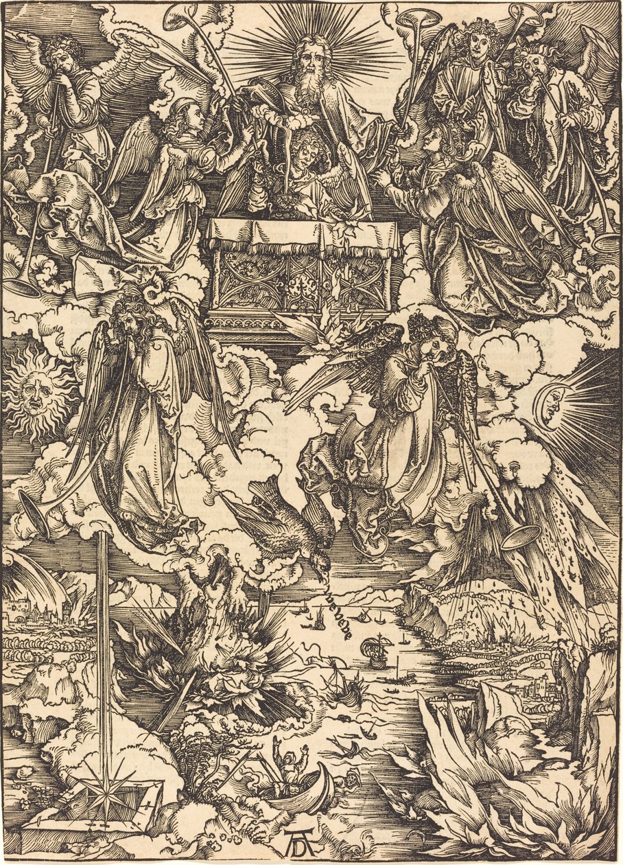 De Zeven Engelen met de Trompetten door Albrecht Dürer