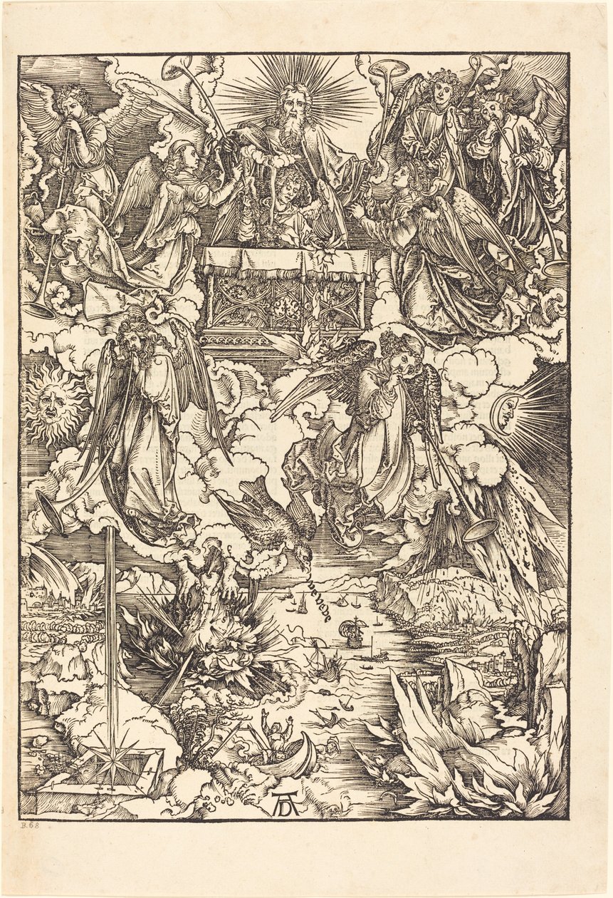 De Zeven Engelen met de Trompetten door Albrecht Dürer