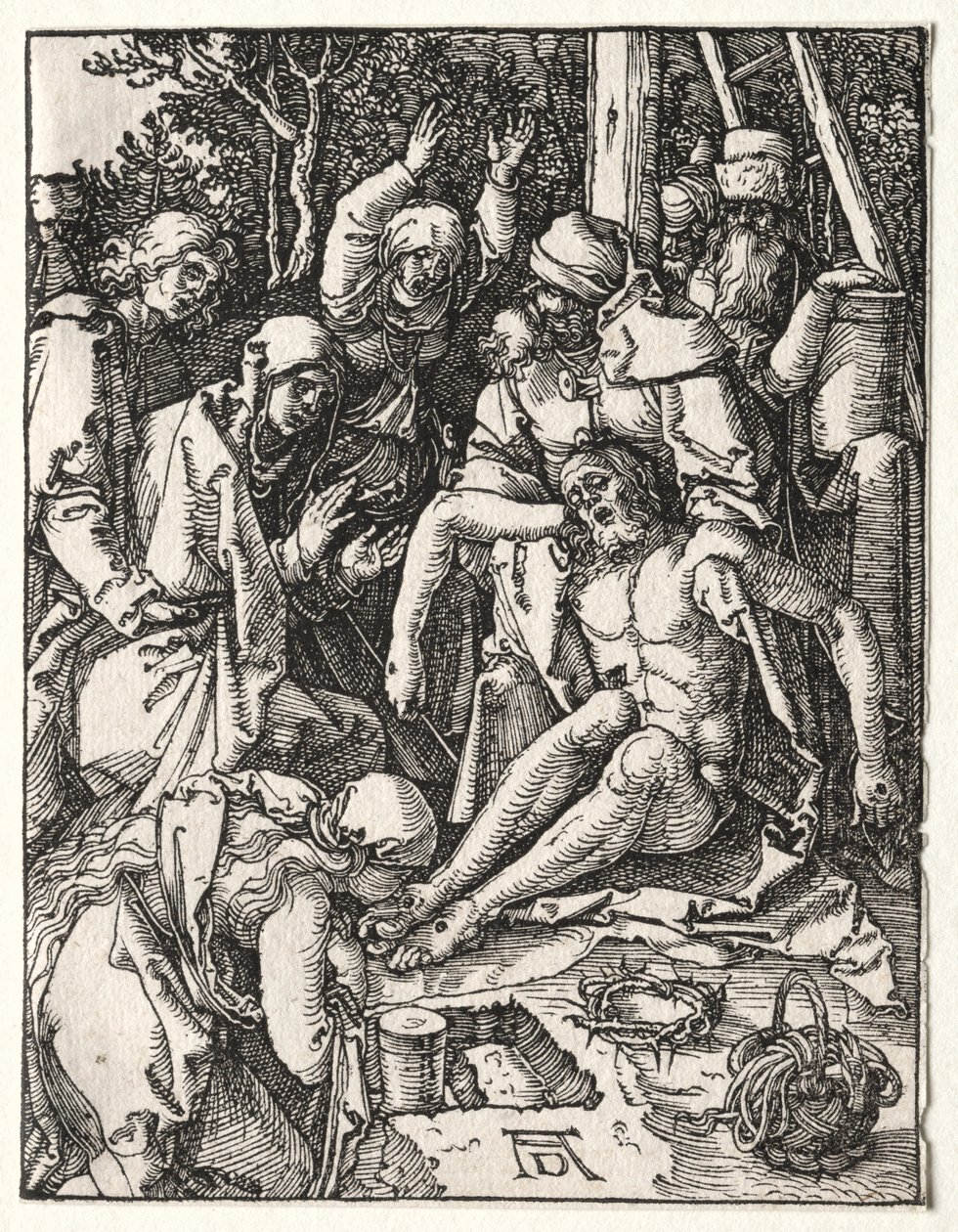 De Kleine Passie: Rouw, ca. 1509-1510 door Albrecht Dürer