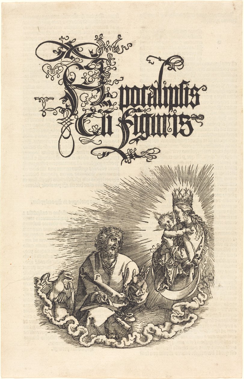 De Maagd verschijnt aan Sint Jan door Albrecht Dürer