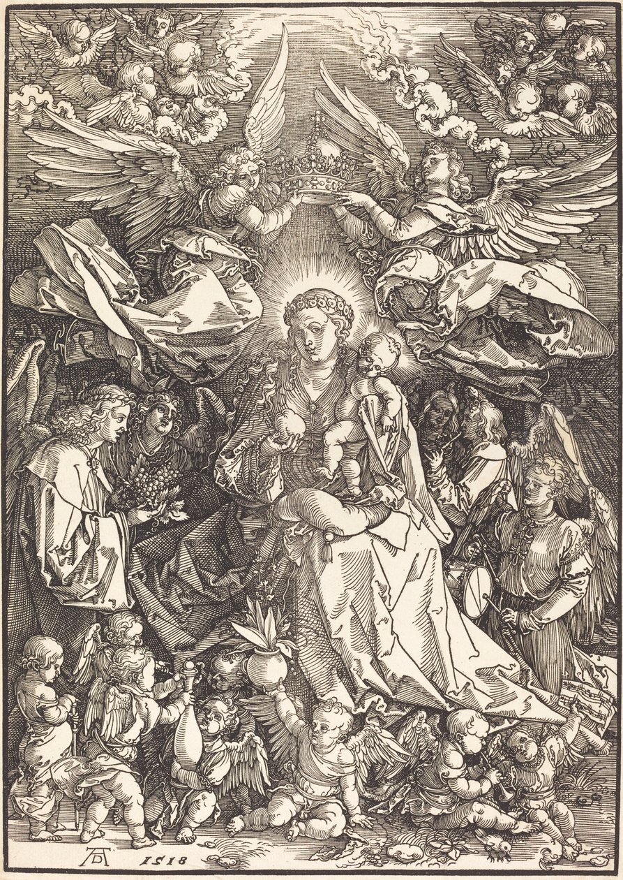 De Maagd Omringd door Veel Engelen door Albrecht Dürer