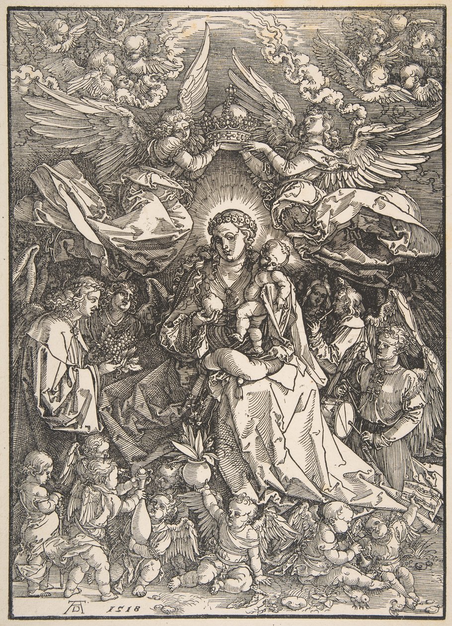 De Maagd Omringd door Veel Engelen door Albrecht Dürer