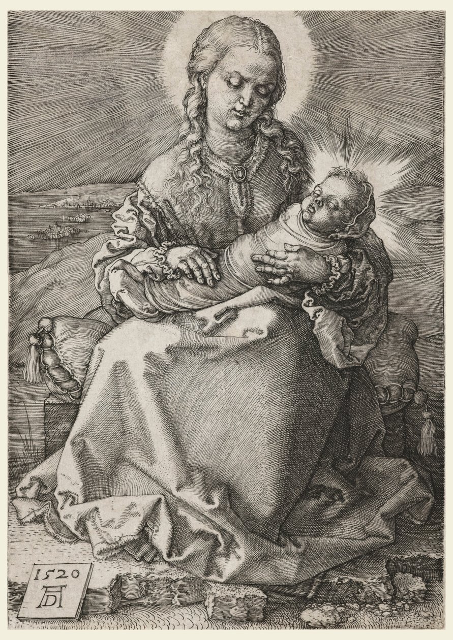 De Maagd en het Kind in inbakerdoeken door Albrecht Dürer