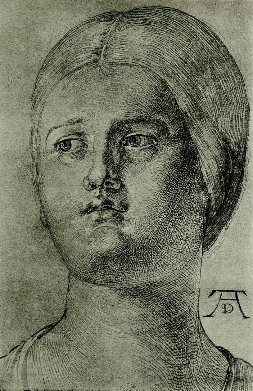 Hoofd van Venetiaanse vrouw door Albrecht Dürer