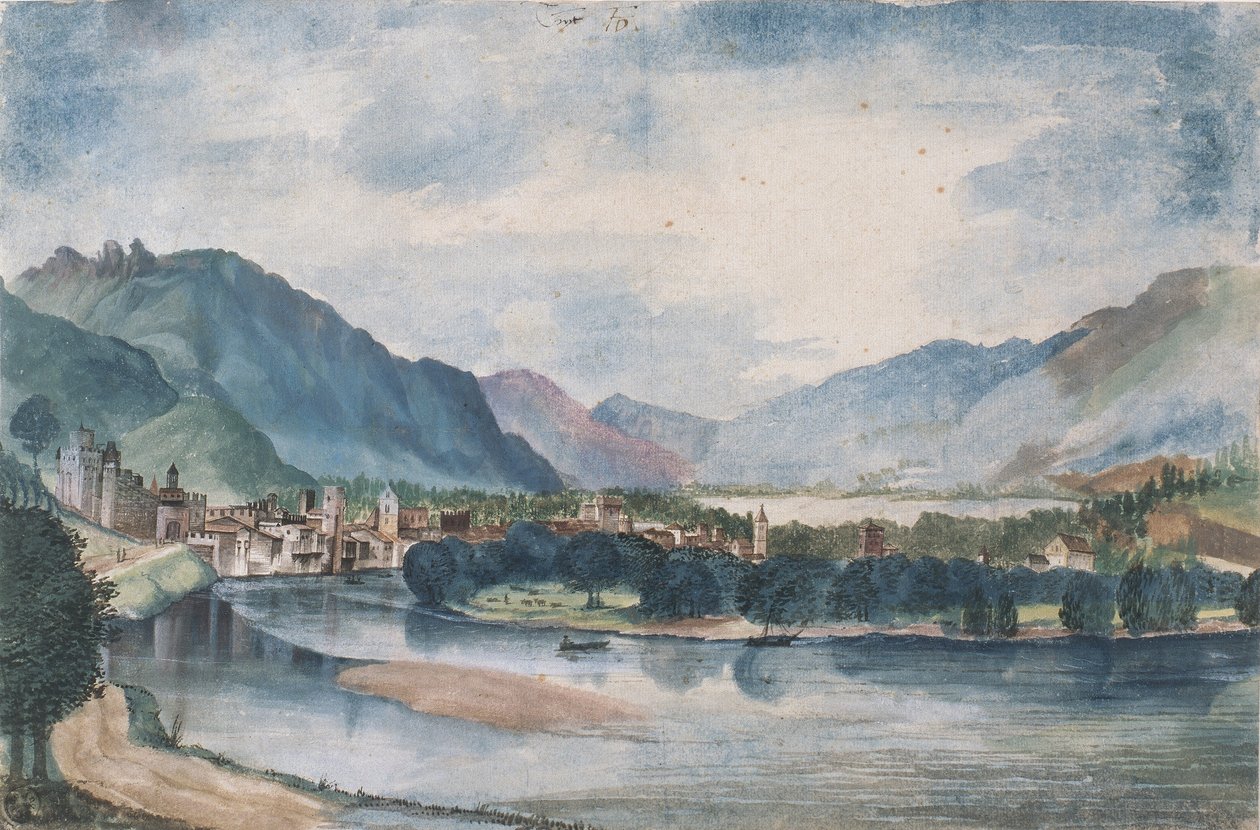 Uitzicht op Trento door Albrecht Dürer