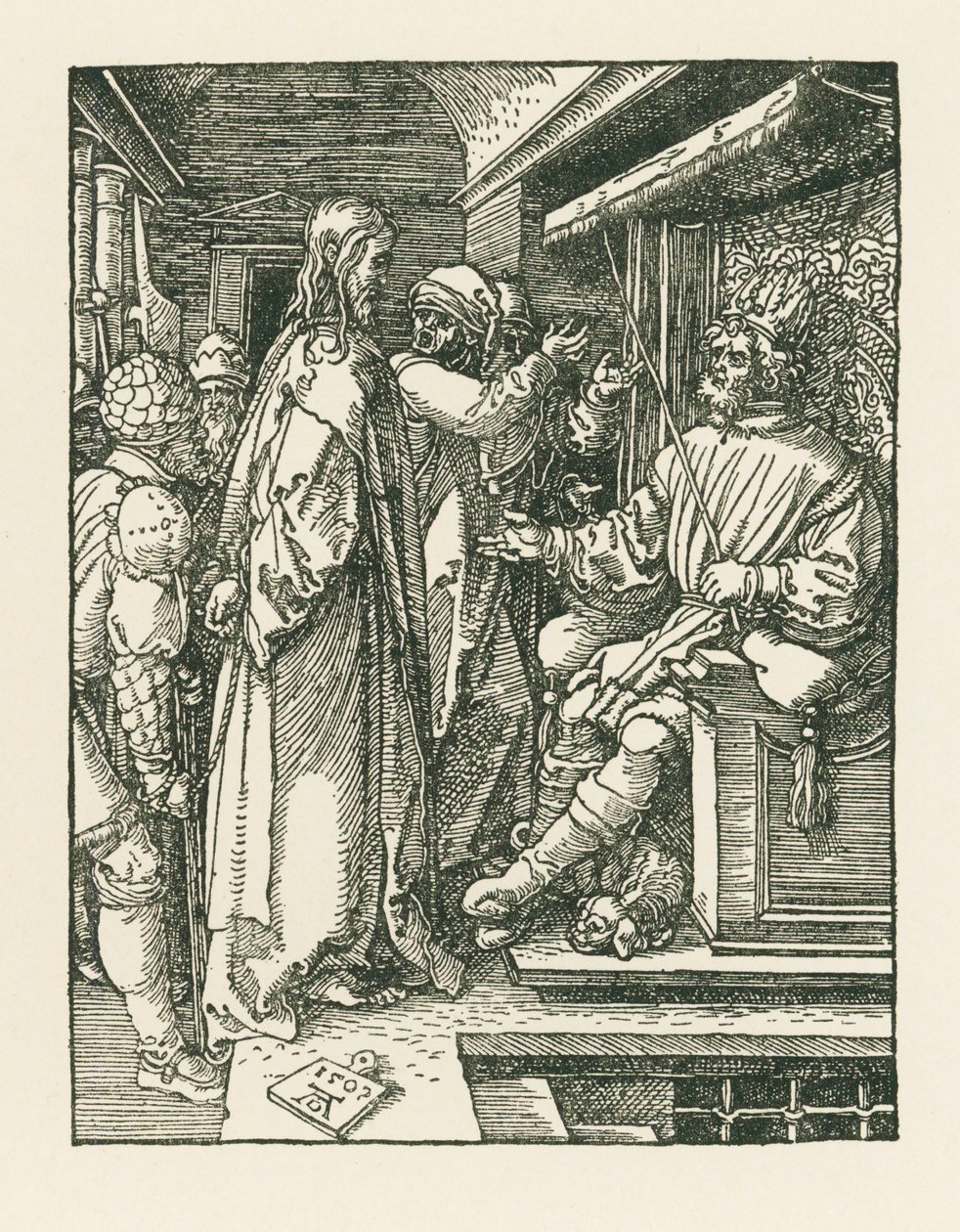 Christus voor Herodes door Albrecht Dürer or Duerer