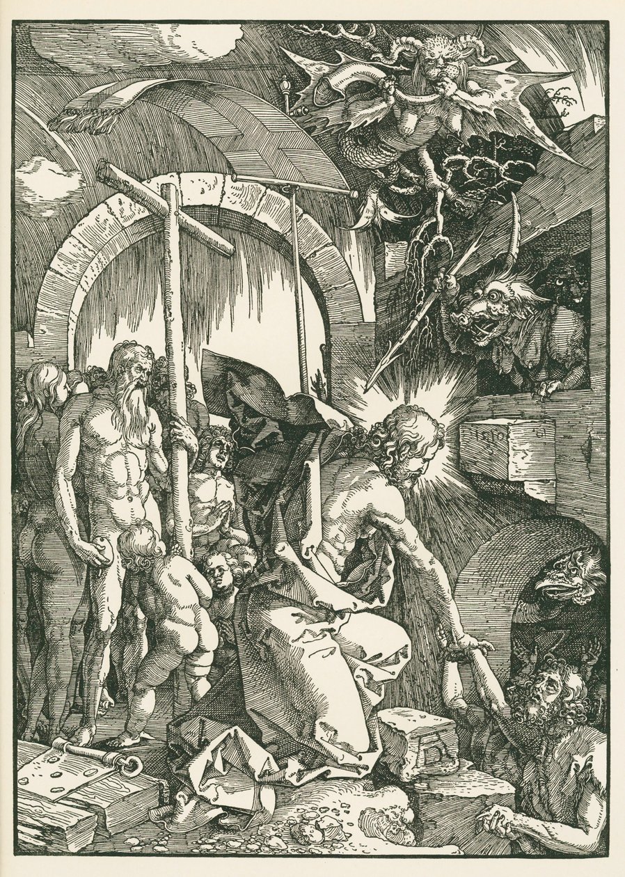Christ in Limbo door Albrecht Dürer or Duerer