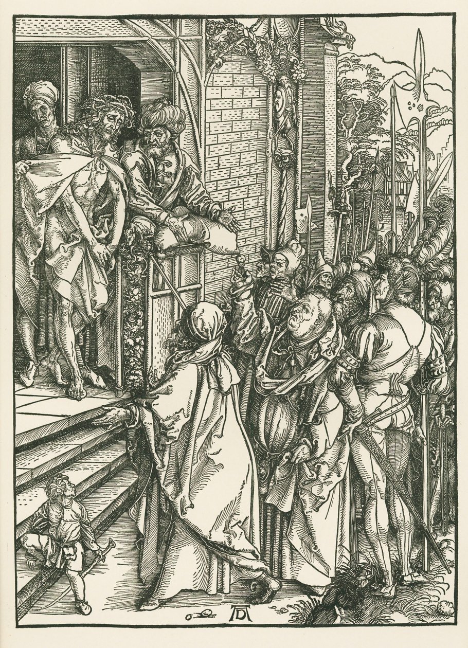 Ecce Homo, ca. 1498 (houtsnede) door Albrecht Dürer or Duerer