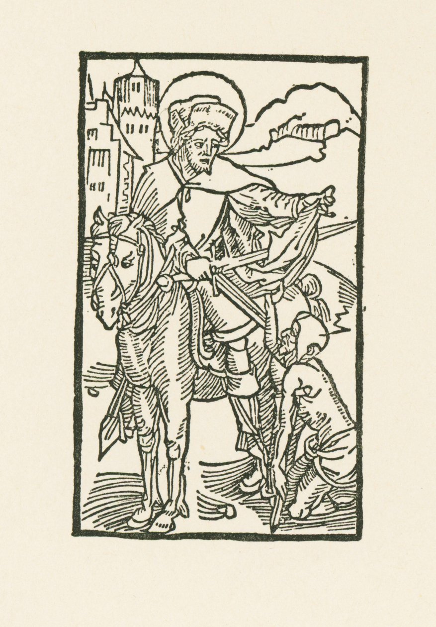 Sint Maarten van Tours door Albrecht Dürer or Duerer