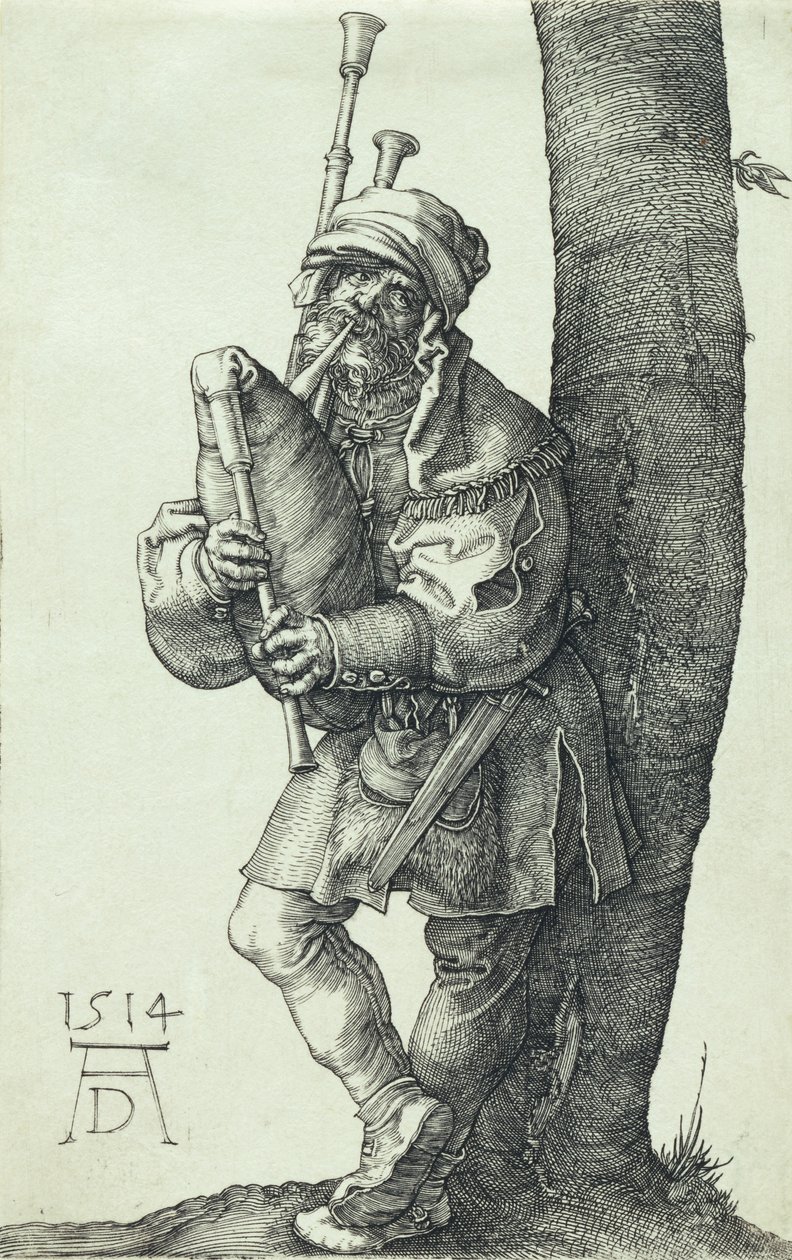 De Doedelzakspeler door Albrecht Dürer