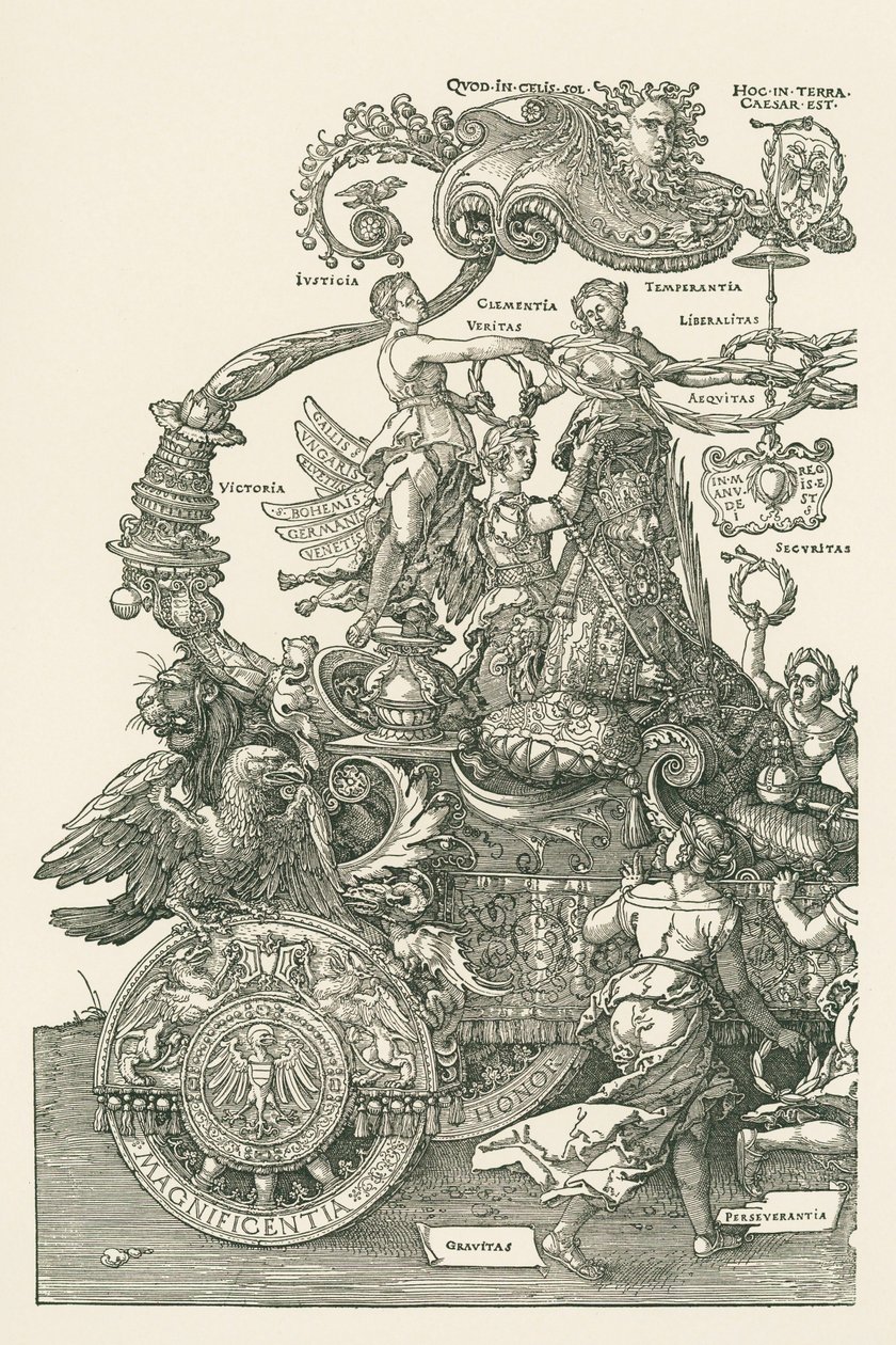 De grote triomfwagen door Albrecht Dürer or Duerer