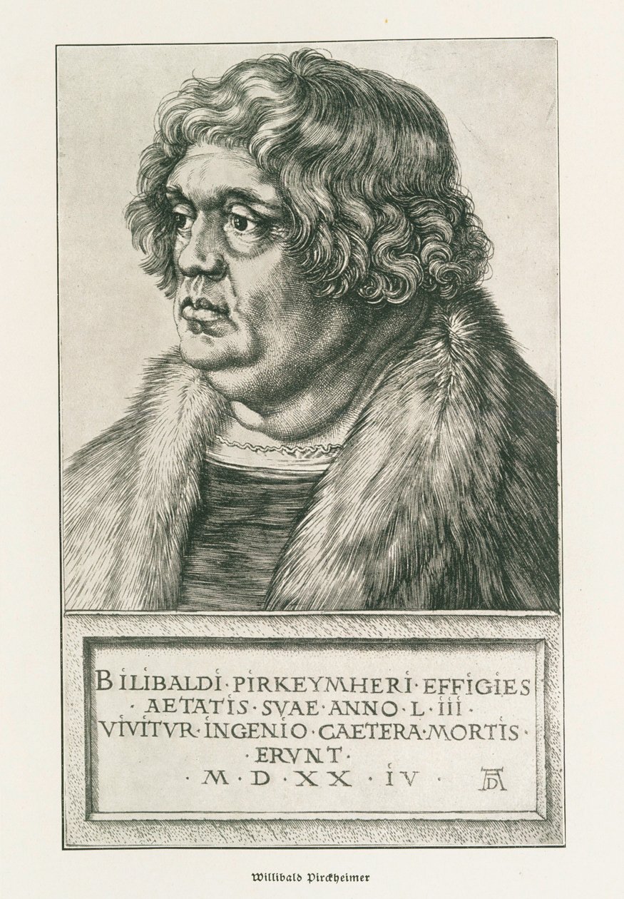 Willibald Pirckheimer door Albrecht Dürer or Duerer
