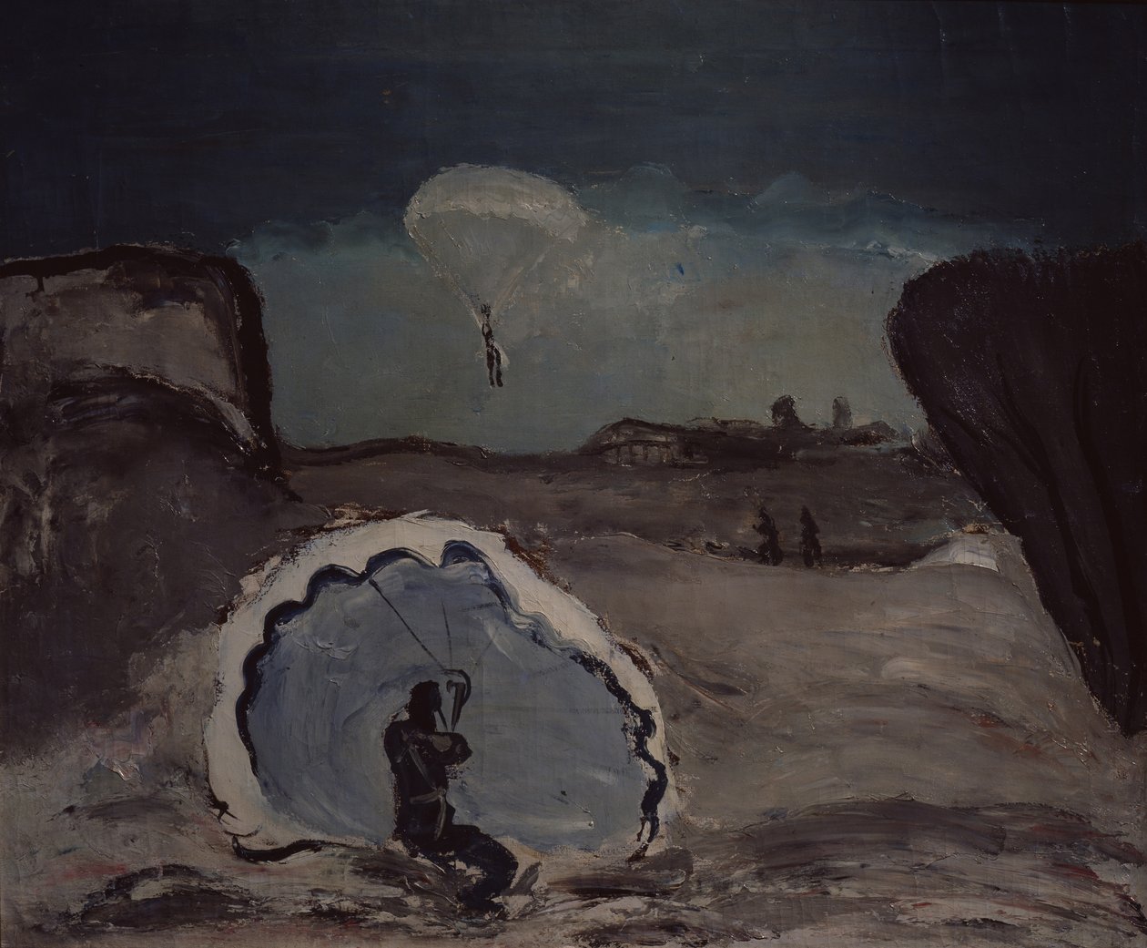 Een parachutist, 1932 door Aleksandr Davidovic Drevin