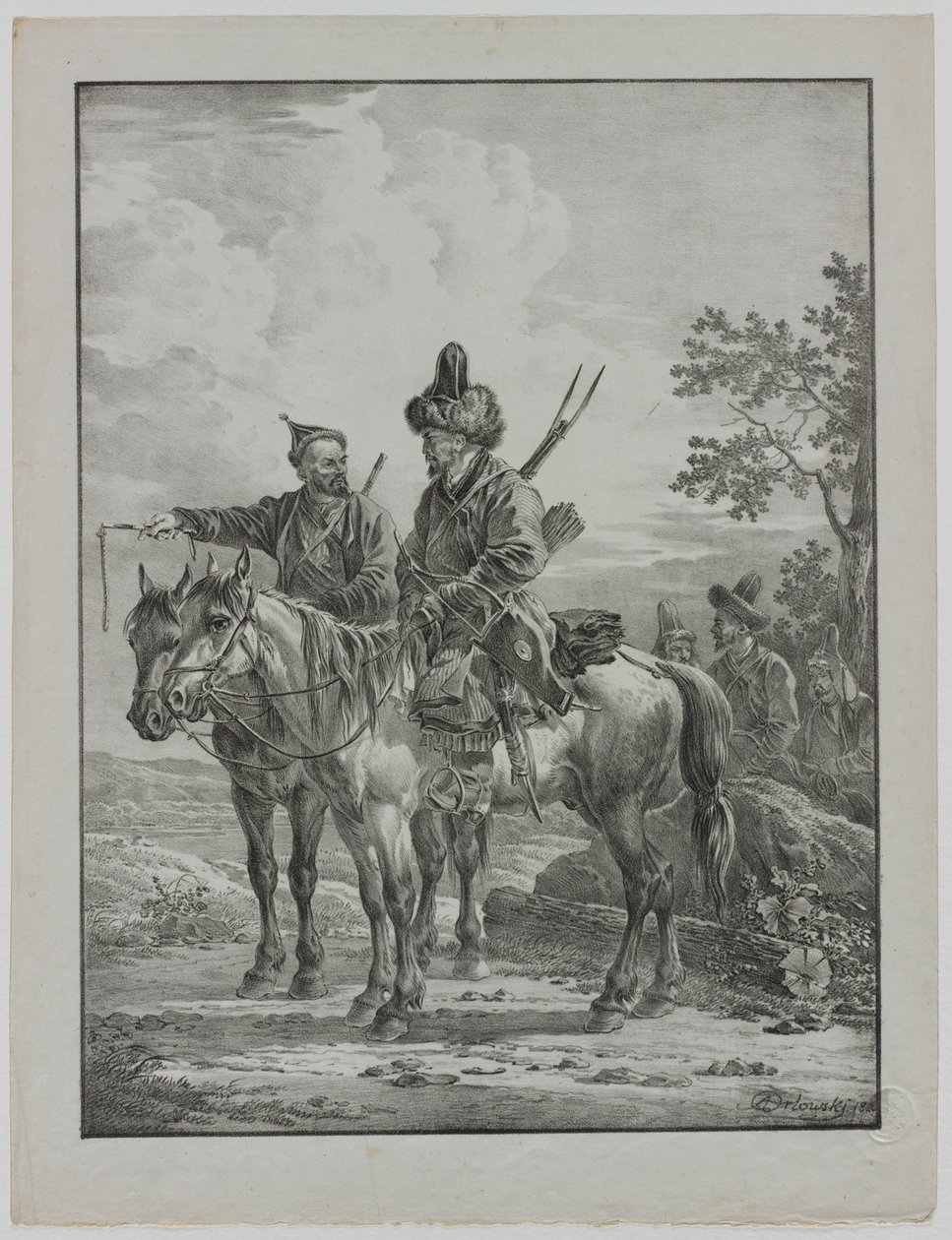Tataren te Paard door Aleksandr Orlowski