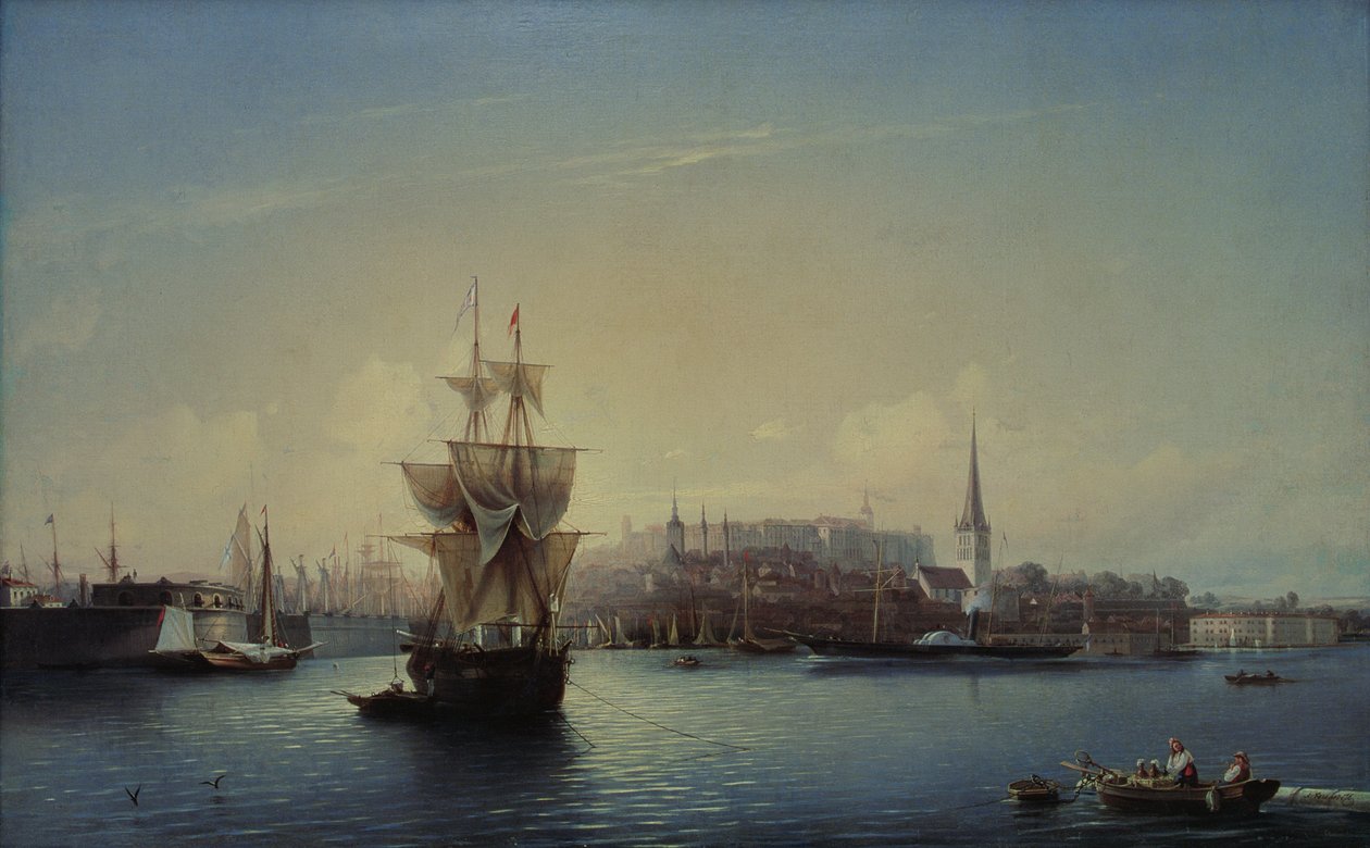 Haven van Tallinn, 1853 door Aleksei Petrovich Bogolyubov