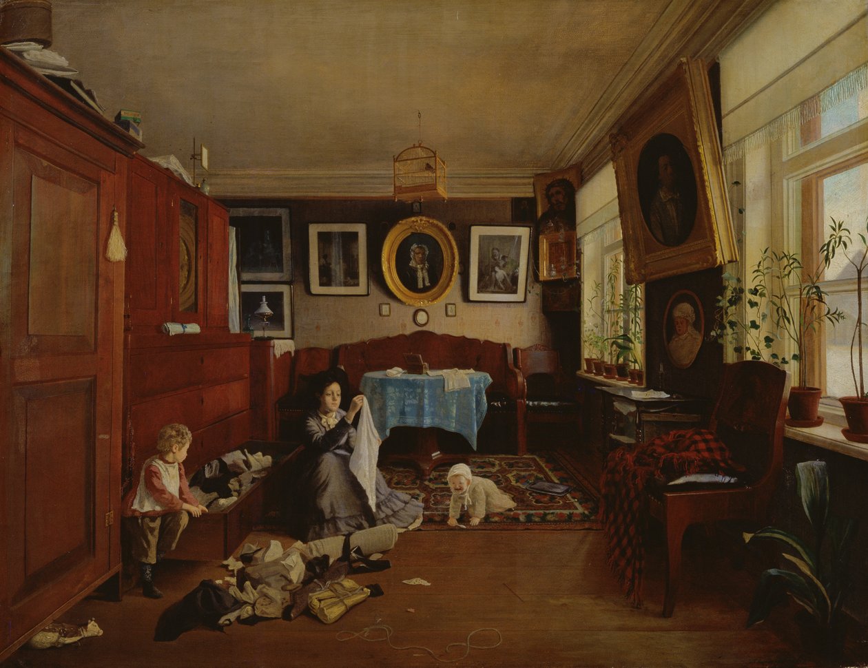 Interieur, 1879 door Aleksei Alekseevich Bobrov