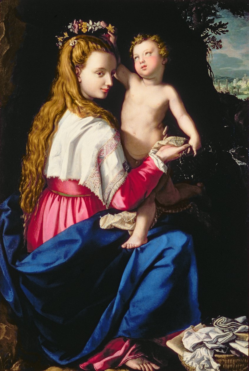 Madonna en kind door Alessandro Allori