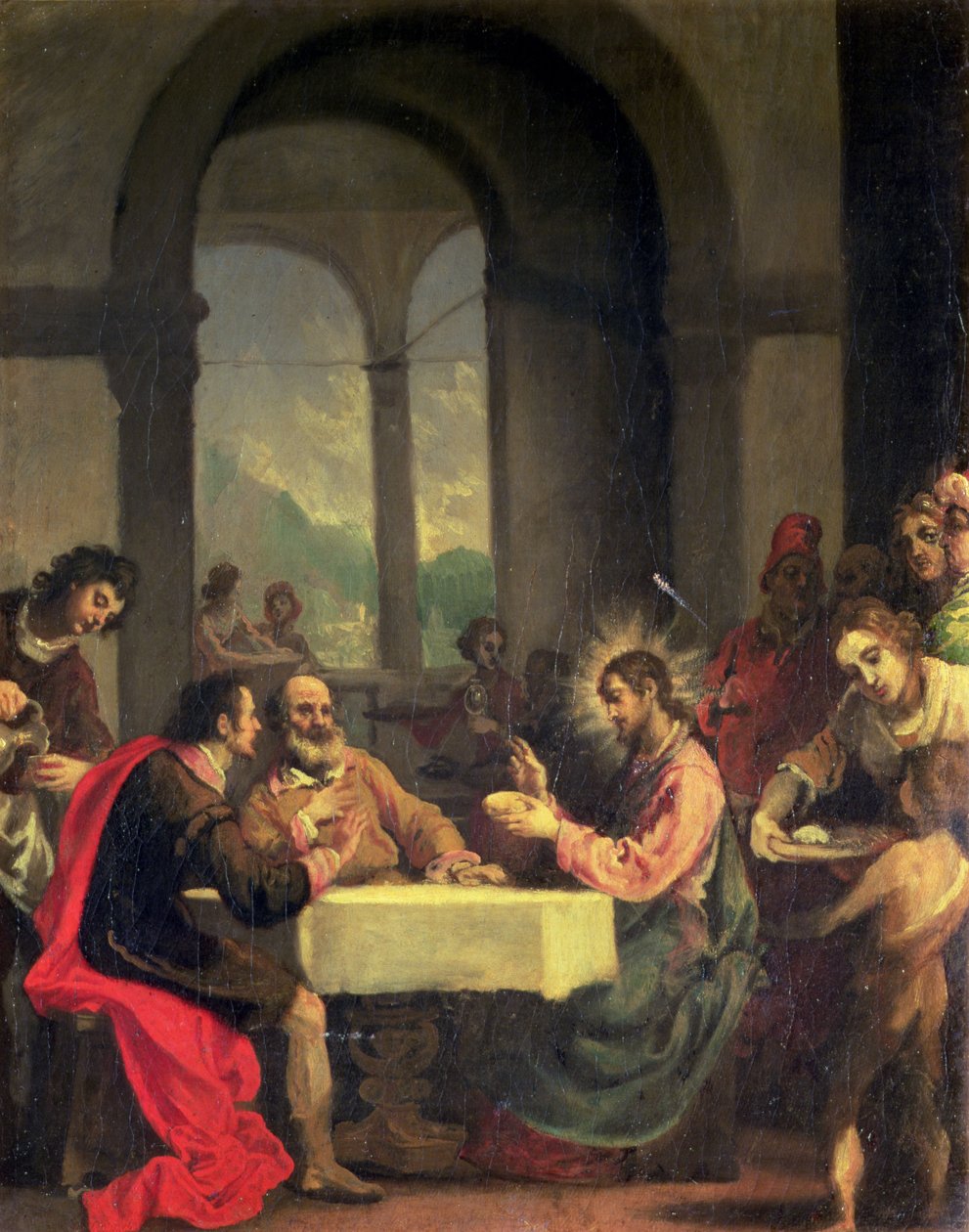 Avondmaal in Emmaüs, c.1600-05 door Alessandro Allori